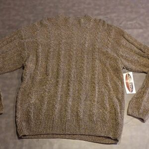 NWT. Men's Cozy Crewneck Sweater - Taupe. XXL